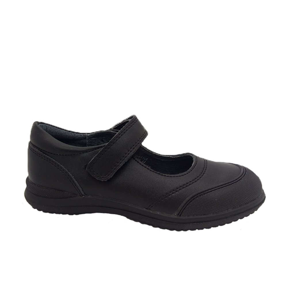 Girls Shoes Grosby Wattle Black Leather Mary Jane School Shoe NEW Sizes 10-3