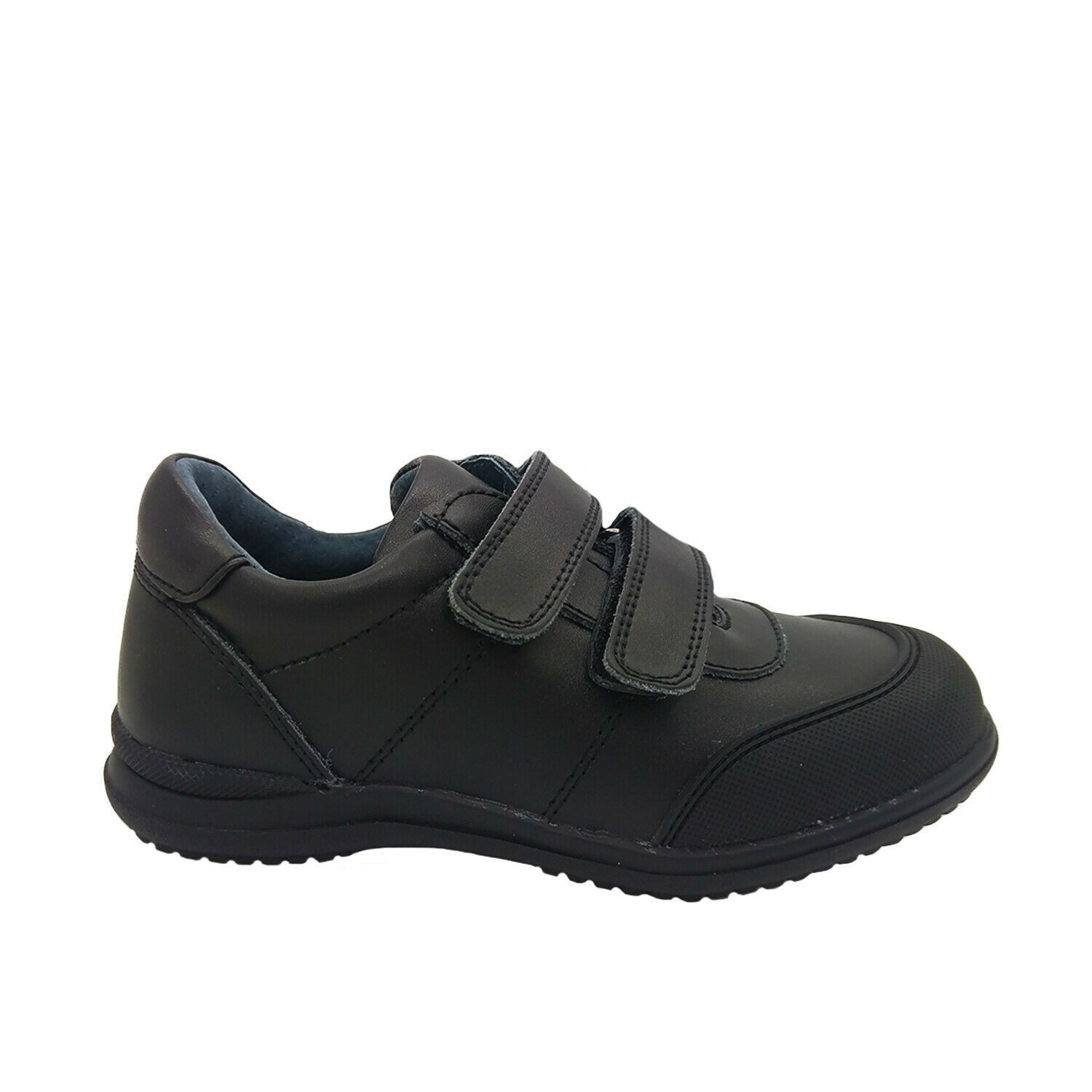 Boys Shoes Grosby Wiley Black Leather Hook and Loop School Shoe NEW ...