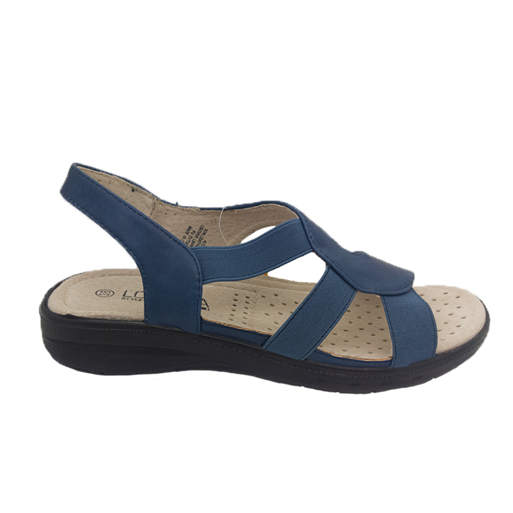 Ladies Shoes Lorella Alessia Slingback Comfort Sandal Elastic Strap | eBay