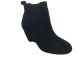 Ladies Boots No Shoes Newby Black Pull On Micro Fibre Wedge Boot Size 6-11  New