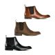 Mens Boots Bata Ascott Leather Pull on Ankle Chelsea Boot Black Tan Brown UK7-14
