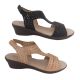 Ladies Shoes Bellissimo Dakota Wedge Sandals Light Adjustable Perforated 