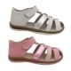 Girls Shoes Surefit Jodie Covered Toe Adjustable Leather Sandals Heel In Support