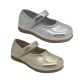 Girls Toddler Shoes Grosby Milly Mary Jane Shiny Silver Gold Cute Size AU 4-7.5