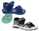 Boys Shoes Grosby Stefan Black/Navy Hook And Loop Surf Sandal 4-10 New Sandals 