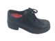Ladies School Shoes Corbi Sandy Black Lace up Leather Multi Fit Shoes UK 3-8 