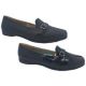 Ladies Shoes Grosby Cara Black/Croc Dress Loafers Slip On Flats Size 6-11 New  