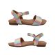 Bellissimo Ainslee Girls Shoes Sandals Fun Rainbow Sparkle Buckle Adjust Flat