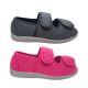 Homyped Anika Ladies Slippers Shoes Open Toe Dual Adjustable Tab Wide Fit Flat Sole 