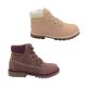 Grosby BillyG Girls Youth Boots Lace Up Distressed Finish Zip Side Chunky