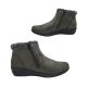 Bay Lane Castell Ladies Shoes Ankle Boots Dual Zip Opening Wedge Sole Distressed Finish