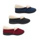 Grosby Catherine Ladies Slippers Slip on Fluffy Lined Soft Cord Upper