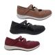 Just Bee Cecilia Ladies Shoes Leather Upper Casual Flats Removable Insole Adjust Strap