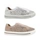 Bay Lane Cortina Ladies Shoes Leather Casuals Slip On Punch Out Multi Fit Insole