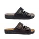 Carla Verde Chris Mens Sandals Slip On Footbed Slides Hook and Loop Tabs Light 