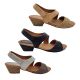Step On Air Diagonal Ladies Sandal Mid Heel Front Trim Open Toe Slingback
