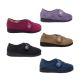 Panda Bliss Edythe Ladies Slippers Wider Fit Comfort Slipper Hook and Loop Tab Soft