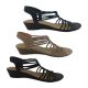 Bellissimo Elastik Ladies Sandals Slingback Summer Elastic Straps Wedge Sole 