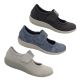 Ladies Shoes Lorella Giselle Mary Jane Elastic Adhesive Tab Casual Flats