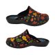Fly Flot Autumn Ladies Slippers Scuff style Slip On Glittery Print Wedge Sole