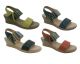 Ladies Shoes SOA Winna Wedges Sandals Black Lemon Orange Navy Size 6-10 New