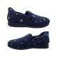 HomyPed Clip In Ladies Slipper Step-in back Double Elastic Soft Fabric Navy