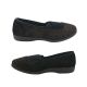 Ladies Slippers Grosby Jacquie Black Gold Crossover Elastic Slip on