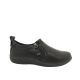 Bellissimo Joan Ladies Shoes Work Shoe Slip On Black Flat Lightweight-Black-6
