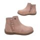 Grosby Kayla Frill Little Girls Shoes Ankle Boots Cute Zip Open Flat Sole