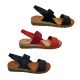 Jemma Keiley Ladies Leather Sandals Wedge Slingback with Elastic Soft Insole