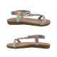 Bellissimo Maeve Girls Shoes Sandals Fun Rainbow Sparkle Strappy Elastic back