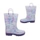Jellies Mermaid Lights Toddler Little Girls Gumboots Pull on Scale Print LED Soles
