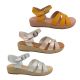 Anna Milia Girls Sandal Crossover Front Ankle Buckle Wedge sole 