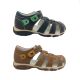 Boys Shoes Surefit Peter Covered Toe Heel In Hook And Loop Leather Sandals 