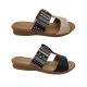 Step On Air Push Ladies Sandals Slip On Summer Shoe Low Wedge Scuff Cushioned