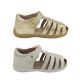 Grosby Sacha Little Girls Sandals Adjustable Heel In Covered Toe AU4-9