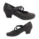 Ladies Shoes Jemma Saige Leather Court Mary Jane Work Shoe Heel Size Black 10