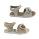 Grosby Sakira Girls Sandal Open Adjustable Metallic Finish Flat Sole Size 6-12