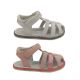 Grosby Salina Little Girls Sandals Adjustable Glittery Covered Toe Size 6-12