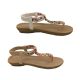 Bellissimo Skye Ladies Sandals Summer Thong Slingback Flat Sole Diamante Trim