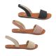 No! Shoes Slouch Ladies Sandals Open Toe Slingback Weave Front Flat Sole