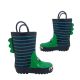 Jellies Snapper Boys Gumboots Crocodile Design Wellies Rear Fin Pull on Loops