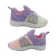 Grosby Sprint Girls Shoes Casual Sneaker Hook and Loop Strap Rainbow Front