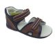 Boys Shoes Grosby Ben Navy/Brown Leather Hook and Loop Sandals Size 5-10 New