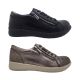 Reva Sylvie Ladies Shoes Casual Zip Side Lace up Wide Fit Flat Comfort 
