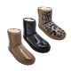 Bay Lane Tully Ladies Slipper Boots Ankle Style PVC Outer Faux Fur Lined Slip On