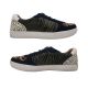 Jemma Zebra Ladies Shoes Lace up Multi Animal Print Panels Flat Casual