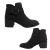 Bellissimo Monica Ladies Boots Black Waxy Upper Zip Up Ankle Work Boot 