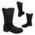 Girls Boots Cool Chic Karen Black Boot Zip Side Mid Calf Shoe Flat Sole
