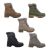 Bay Lane Alpine Womens Boots Faux Fur Trim Low Heel Zip Side Lace Up